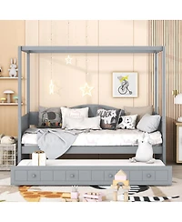 Streamdale Furniture Canopy Day Bed with Trundle