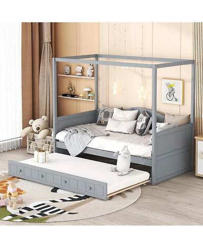 Streamdale Furniture Canopy Day Bed with Trundle