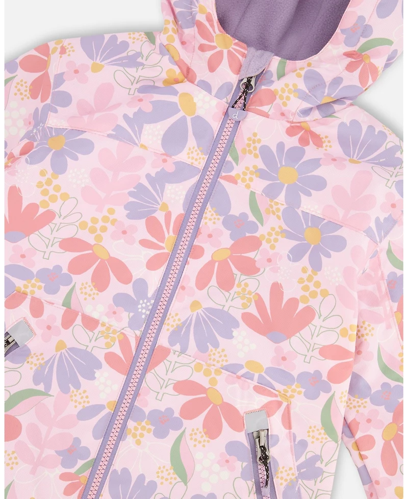 Deux par Baby Girls Two-Piece Mid-Season Outerwear Set Flower Print