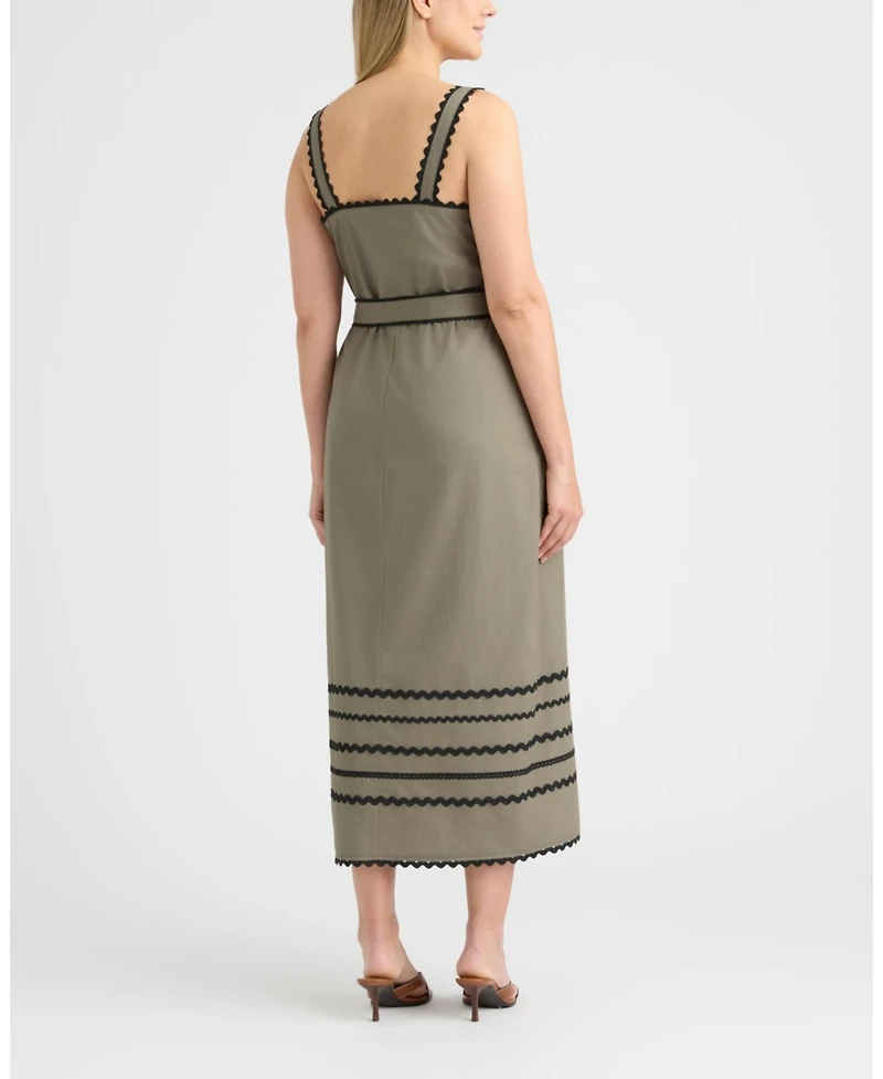 Ellen Tracy Women's Ric Rac Midi Dress