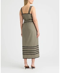 Ellen Tracy Women's Ric Rac Midi Dress
