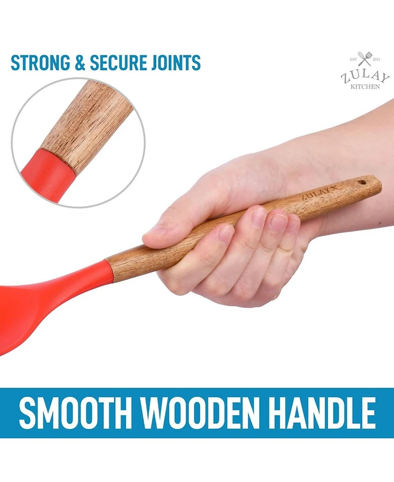 Zulay Kitchen Christmas Silicone Spatula with Utensil Holder