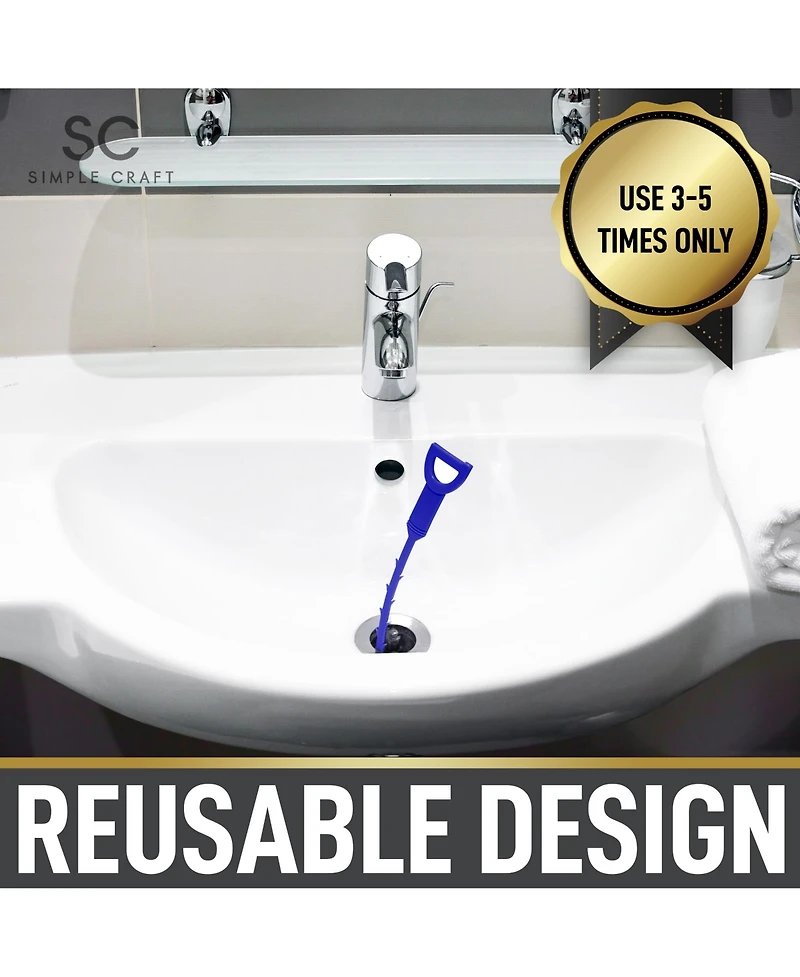 20-Inch Plumbing Snake Drain Clog Remover - 5 Pack