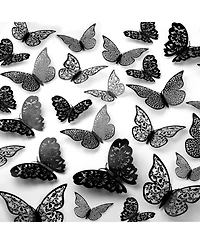 Home 3D Removable Diy Butterfly Wall Decor with 3 Wing Designs (48pcs)