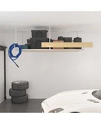 Fleximounts Ohk Frame-Only Ohk Series Ceiling Mounted Overhead Garage Storage Rack, White — 48" X 96"
