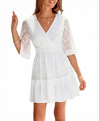 Cupshe Women's Divine Rose White Mini Beach Dress