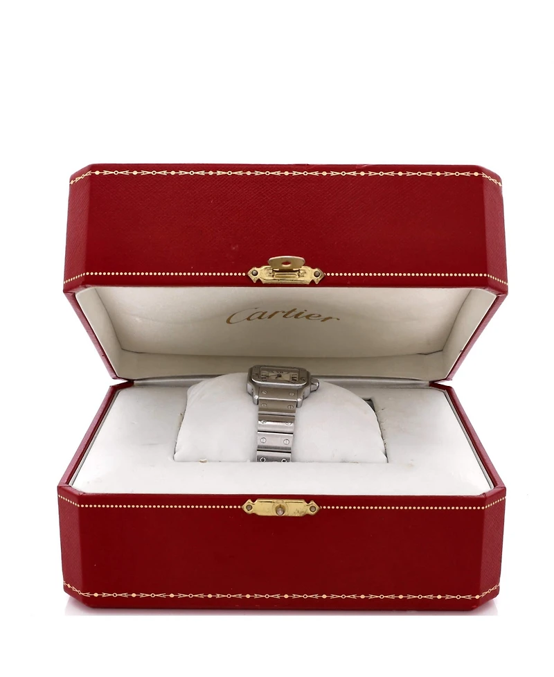 Pre-Owned Cartier Santos de Cartier Galbee Quartz Watch in Stainless Steel 24mm