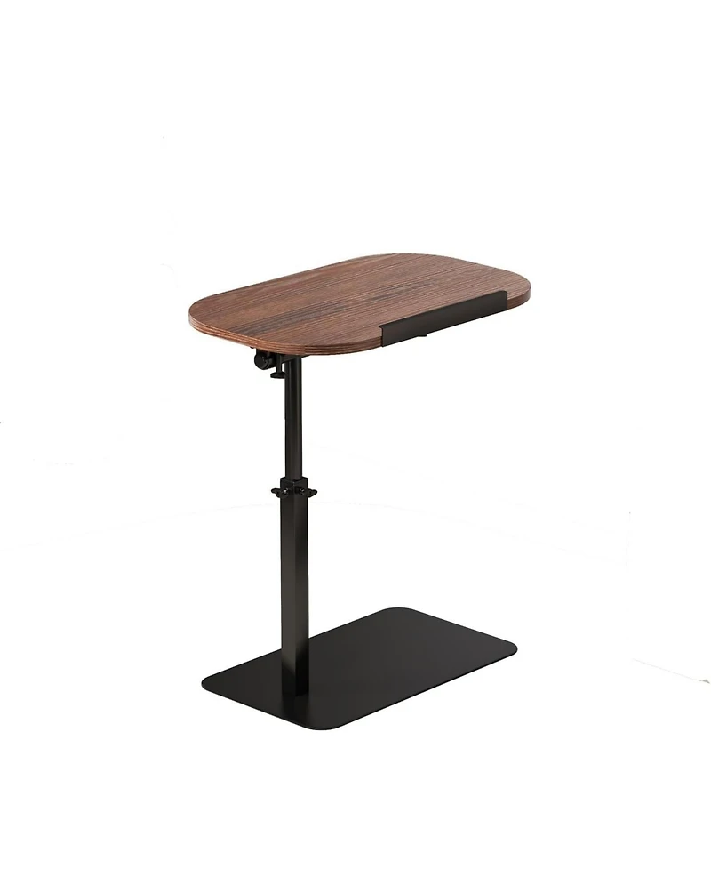 gaomon C Shaped End Table for Couch,Height Adjustable Side Table, Adjustable Armrest Tv Tray, Swivel Side Tables Sofa Trays for Bathroom