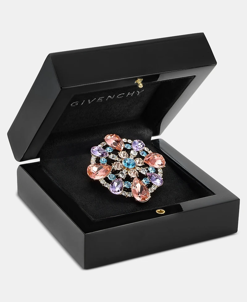 Givenchy Crystal Cluster Flower Pin