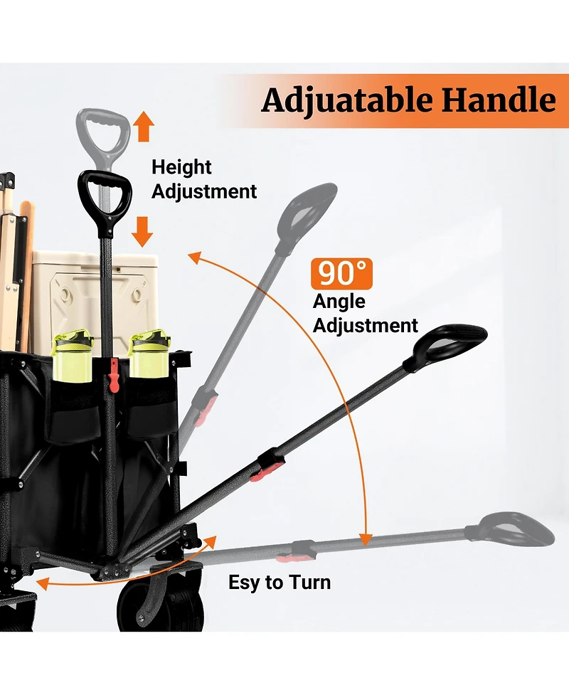 Rainsken Convertible Folding Heavy Duty Wagon Cart