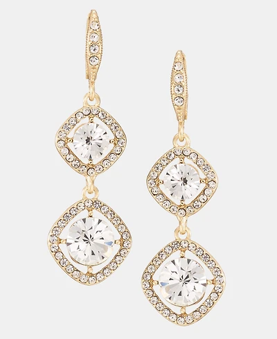 Givenchy Crystal Double Drop Earrings