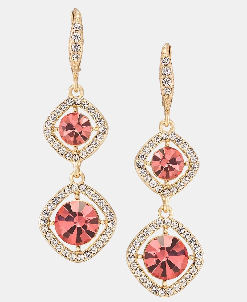 Givenchy Crystal Double Drop Earrings