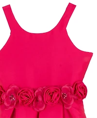 Rare Editions Girls' 7-16 Flower Applique Sleeveless Dress