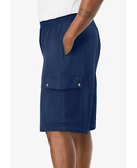 KingSize Big & Tall Full Elastic Waist Gauze Cargo Shorts