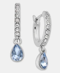 Givenchy Crystal Charm Huggie Hoop Earrings