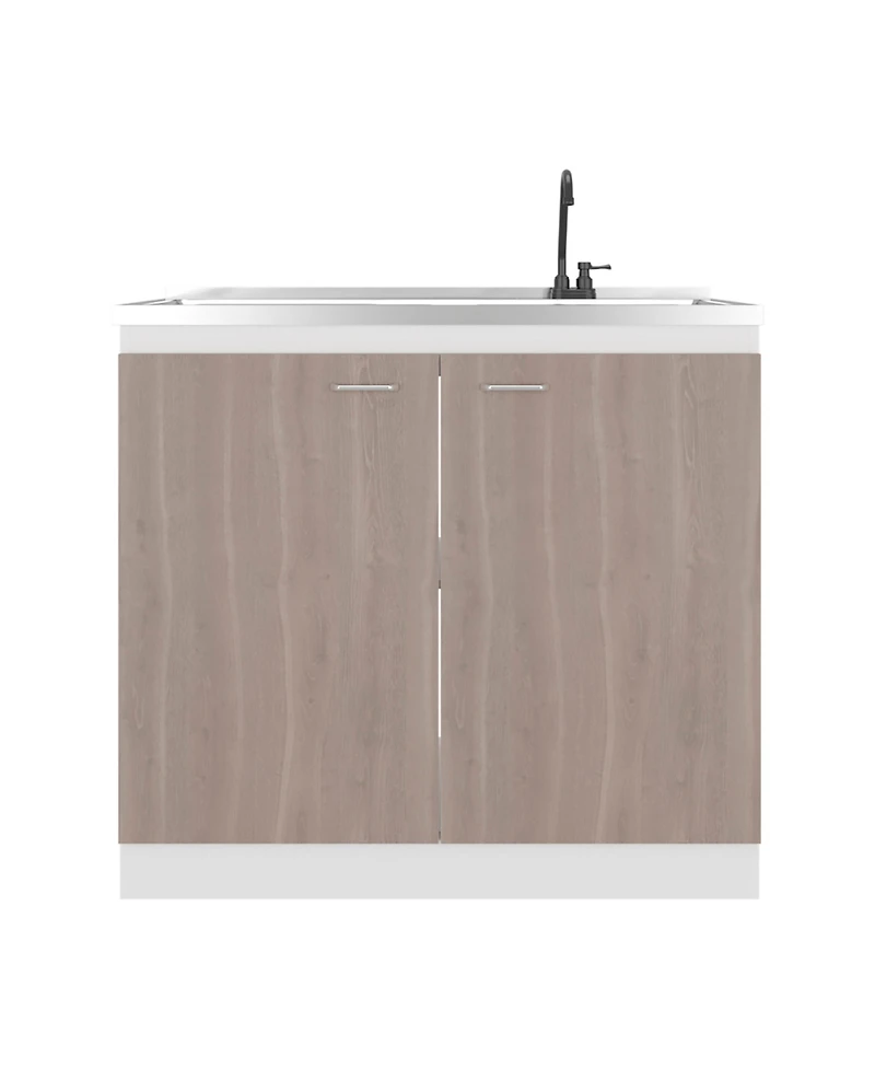 Fm Furniture Extremo Kitchen Storage Cabinet with 2 Doors and 3 Shelves