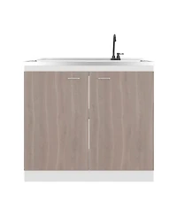 Fm Furniture Extremo Kitchen Storage Cabinet with 2 Doors and 3 Shelves