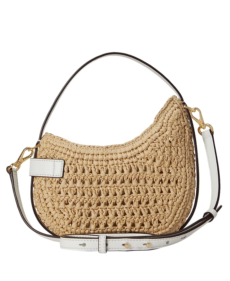 Lauren Ralph Lauren Tasha Mini Woven Straw Crossbody Bag