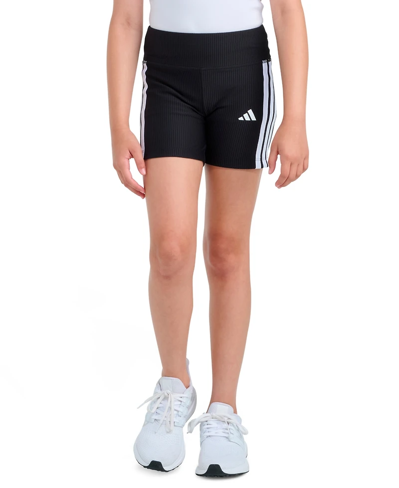 adidas Girls' 8-16 Detached Waistband Rib Bike Shorts