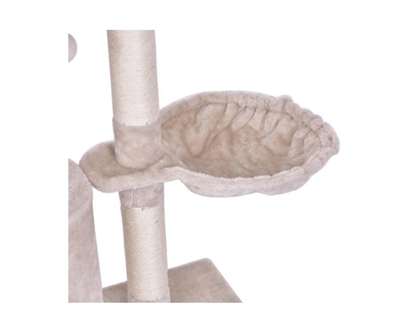 Aostirmotor 56" Cat Play Tree with Condo, Scratching Posts & Ladder