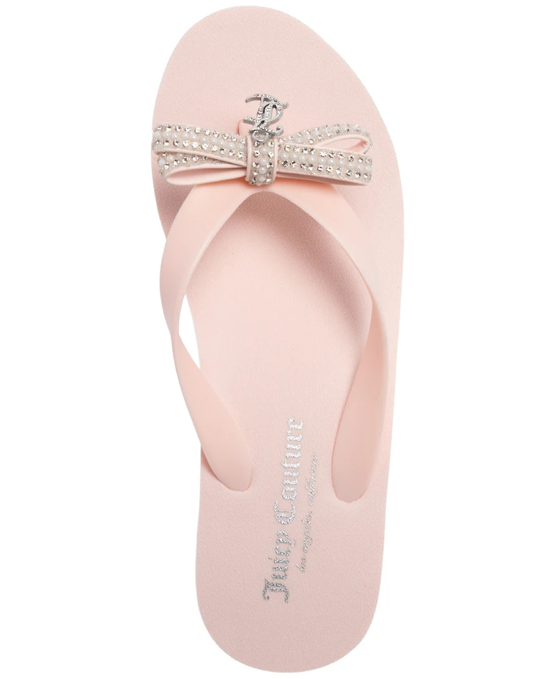 Juicy Couture Women's Boujee Platform Thong Wedge Sandals