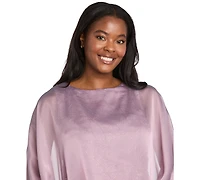 R & M Richards Women's Glitter Boat Neck Cocktail Dress