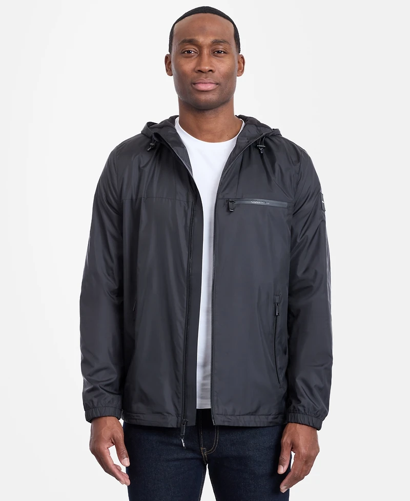 Calvin Klein Men's Logo Hooded Windbreaker
