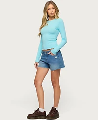 Edikted Women's Galah Ribbed Long Sleeve T Shirt