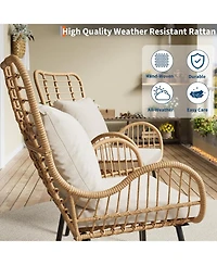 gaomon Patio Wicker Chairs Set of 2