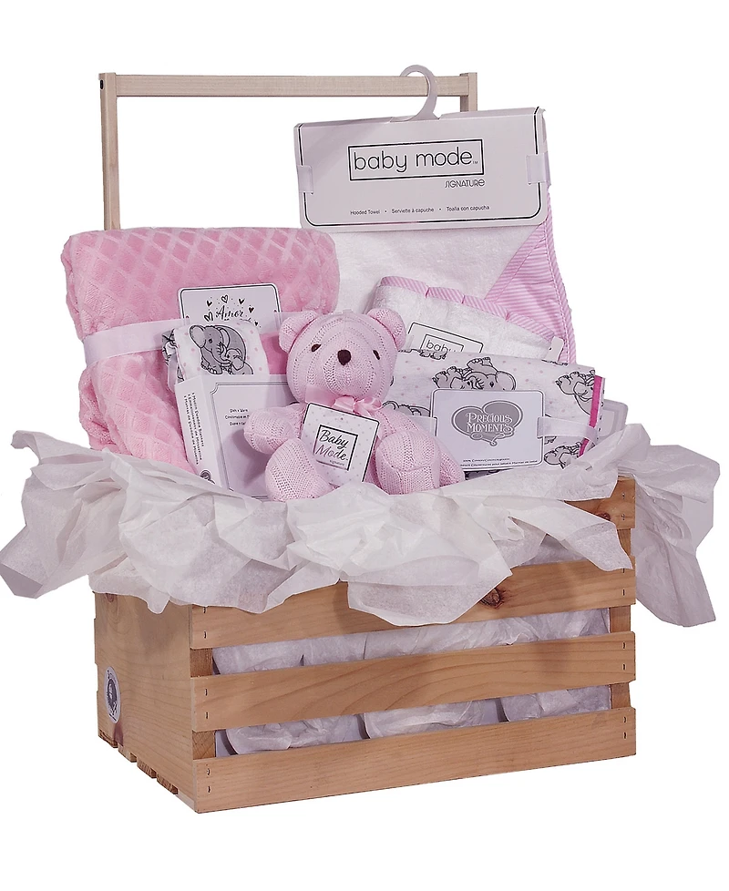 3 Stories Trading Baby Boys' & Baby Girls' Necessities Baby Shower Wardrobe Gift Crate, 16-Piece Set