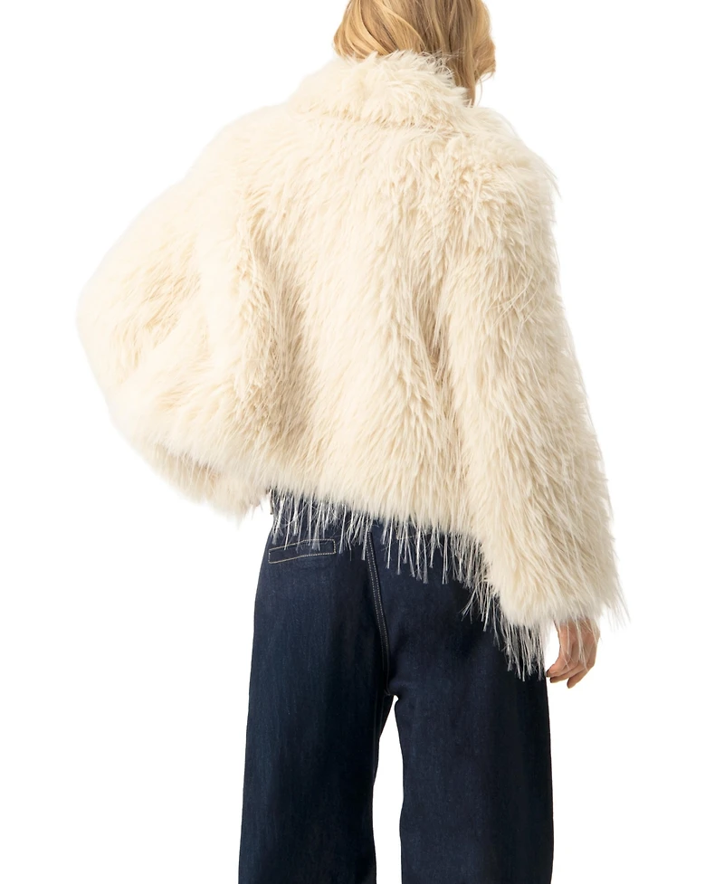 Ivonne Women's Faux-Fur Plush Teddy Coat