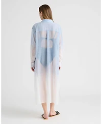 Nvlt Women's Long Shirt Dress with Side Slits