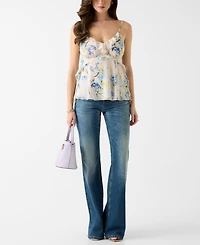 Guess Women's Linda Ruffled V-Neck Tank Top