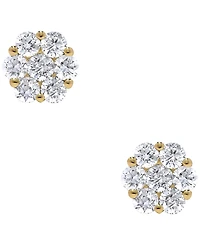Macy's Diamond Cluster Earrings (1/2 ct. t.w.) in 14k Yellow Gold