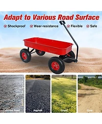 Rainsken Heavy Duty Rolling Garden Wagon