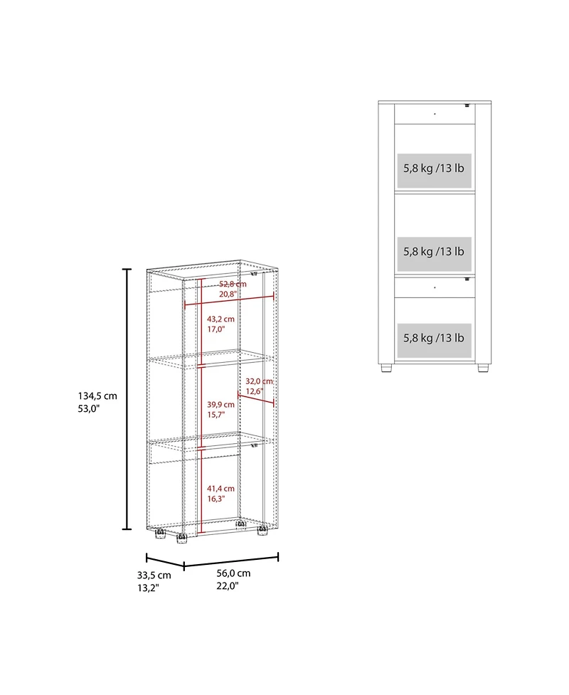Fm Furniture Hudson Vertical Storage Cabinet