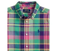 Polo Ralph Lauren Boys 2-7 Plaid Cotton Poplin Short-Sleeve Shirt