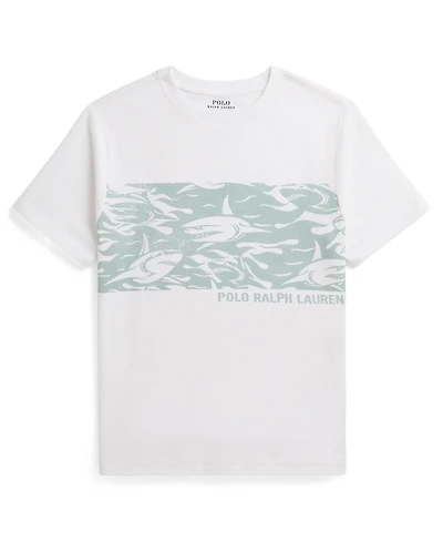 Polo Ralph Lauren Boys 8-20 Shark-Print Cotton Jersey Tee