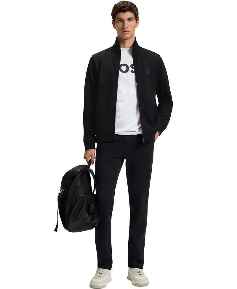 Boss by Hugo Men's Logo Badge Zip-Up Sweatshirt