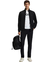Boss by Hugo Men's Logo Badge Zip-Up Sweatshirt