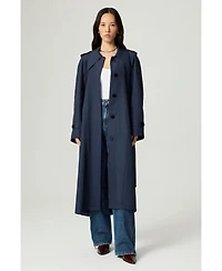 Nocturne Women's Single-Breasted Cotton Trench Coat