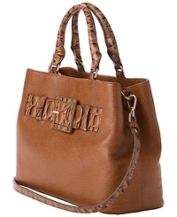 Brahmin Denise Cumulus Tassel Detailed Medium Satchel Bag