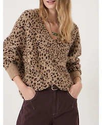 Hush Women's Betty Wool Blend Patterned Wrap Jumper