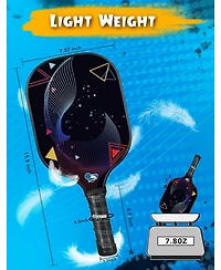 Joyaire Usapa-Approved Pickleball Paddles Set of 2 with 4 Balls & Bag - 7.5oz Lightweight Carbon Fiber Honeycomb Core