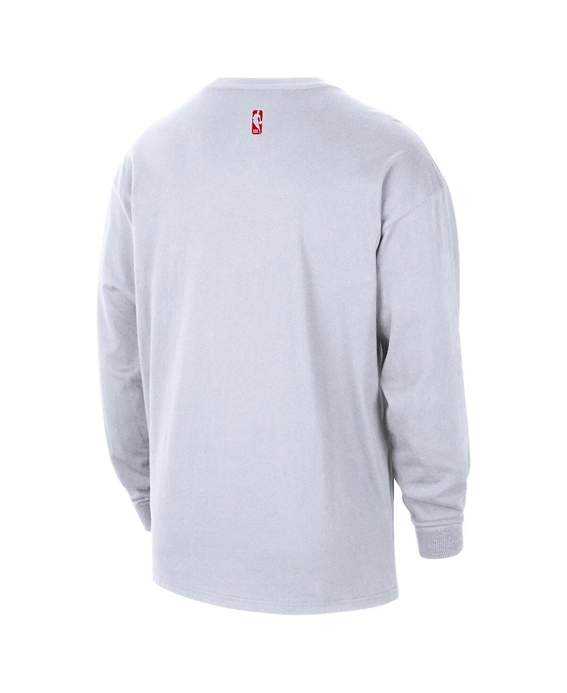 Nike Men's White Houston Rockets 2025/26 City Edition Remix Essential Logo Long Sleeve T-Shirt