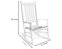 gaomon Outdoor Rocking Chair, High Back Porch Rocker, All-Weather Patio Chair for Garden, Deck, Backyard & Balcony, Ladder Back