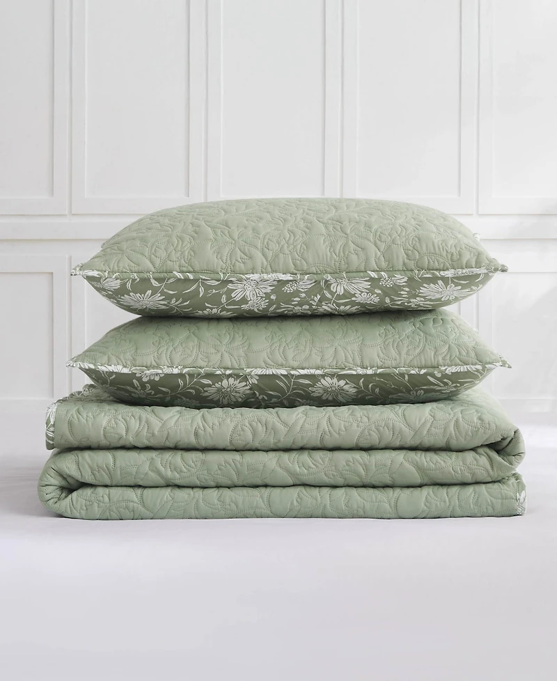 Jessica Simpson Fiona Reversible 3-Pc. Quilt Set, King