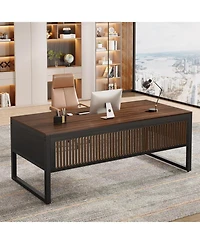 Tribesigns 63-Inch Executive Desk, Modern Home Office Desk (Only Table)