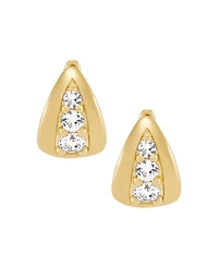 Macy's Created White Sapphire (1/2 ct. t.w.) Hoop Earrings in 14k Yellow Gold-Plated Sterling Silver