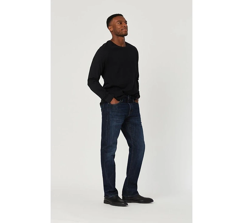 Mavi Jeans Men's Matt Relaxed Straight Leg Dark Stanford